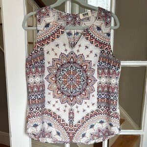 Verse Women's Sleeveless Mandala Print Blouse